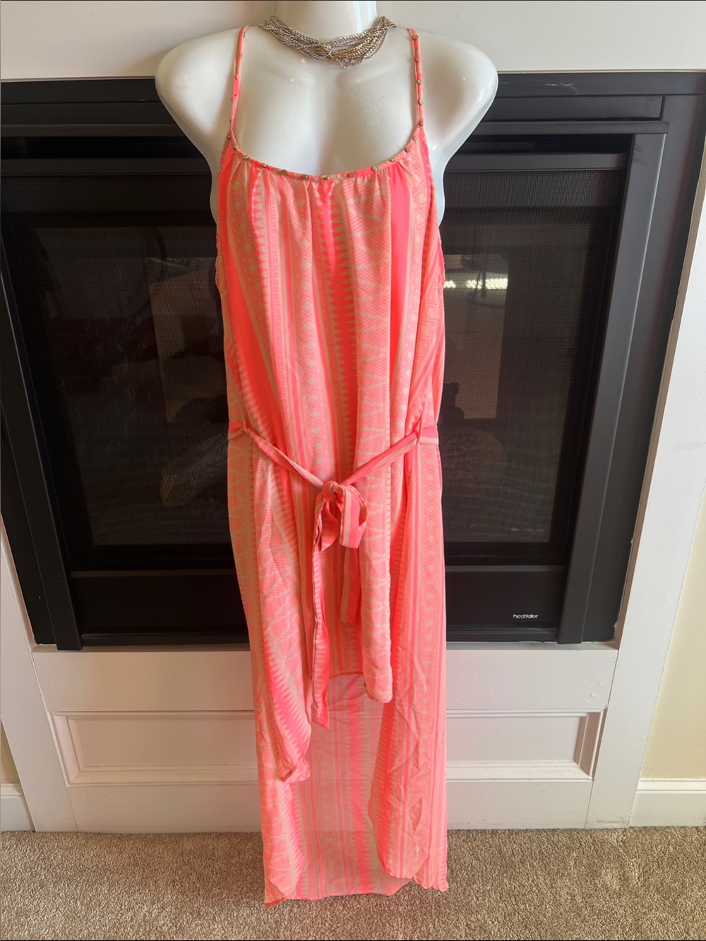 Live 4 Truth Coral Pink High-Low Maxi Dress